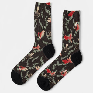 Chaussette Motif de poisson rouge japonais