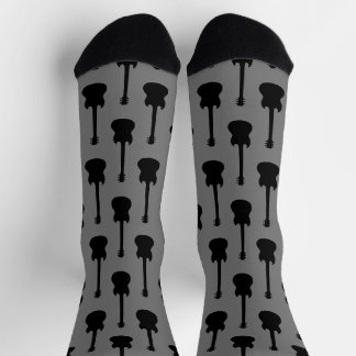 Chaussette Motif de silhouette de guitare