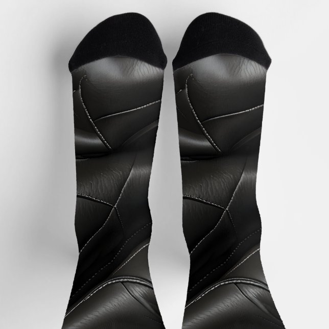 Chaussette Motif de texture en cuir transparent (Haut)