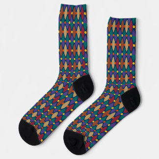 Chaussette Motif de treillis en mosaïque abstraite en violet
