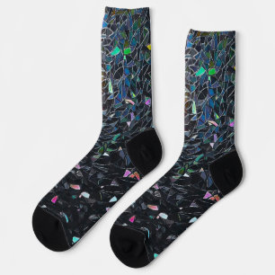 Chaussette Motif de verre teinté abstrait iridescent personna