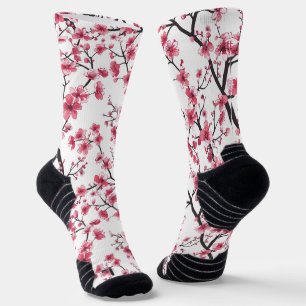 Chaussette Motif délicieux en fleur de cerisier