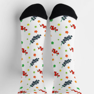 Chaussette Motif Des Berries, Berry, Blueberry, Fruit