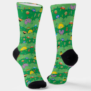 Chaussette Motif des lumières de Noël de la rue Sésame
