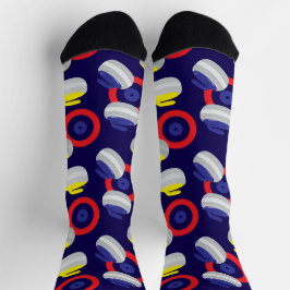 Chaussette Motif des pierres et cibles de curling