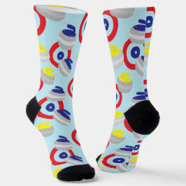Chaussette Motif des pierres et cibles de curling