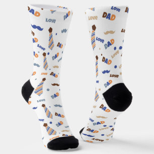 Chaussette Motif des symboles de fête des pères