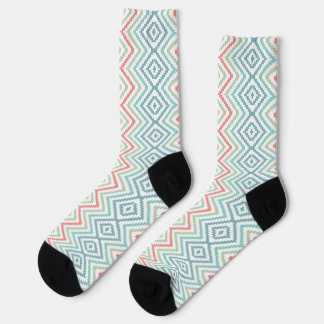 Chaussette Motif diamant tribal bohème pastel