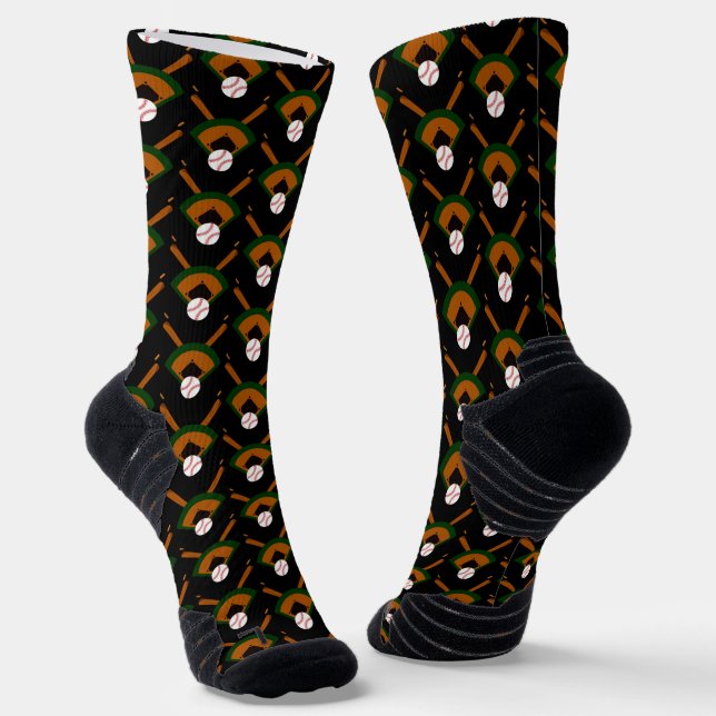 Chaussette Motif Diamond de baseball (Angulaire)