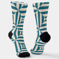 Motif Diamond Lines (bleu et crème de l'Egée)