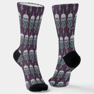 Chaussette Motif d'icône géométrique de la Marque noire
