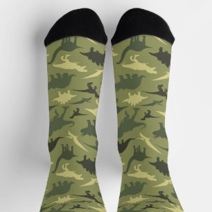 Chaussette Motif Dinosaure, Silhouette Dinosaure, Dino Vert