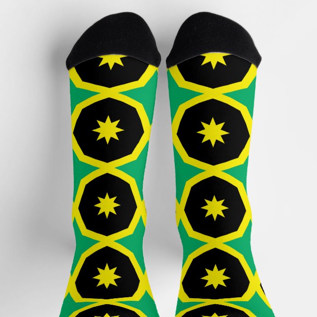 Chaussette Motif du drapeau jamaïcain (Haut)
