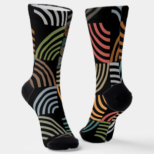 Chaussette Motif élégant moderne- Mode géométrique Vintage