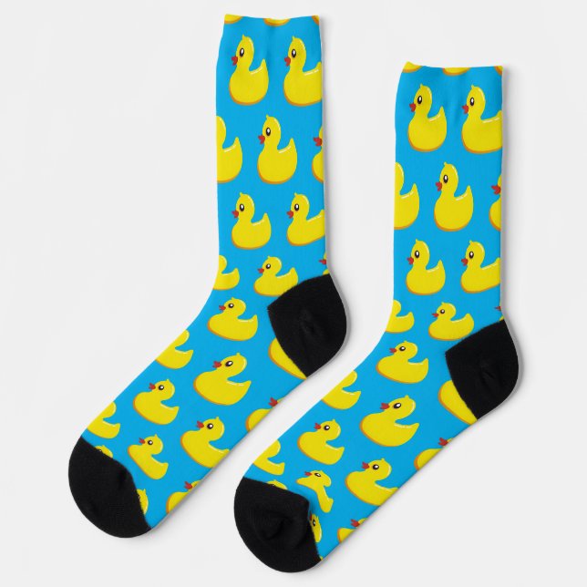 Chaussette motif en caoutchouc jaune (Gauche)