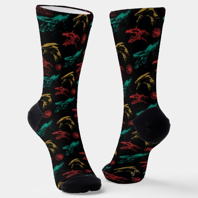 Chaussette Motif en chef Dragon (Angulaire)