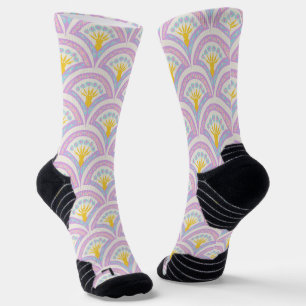 Chaussette Motif en coquille de couleur pastel