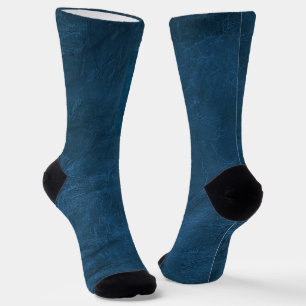 Chaussette Motif en cuir bleu