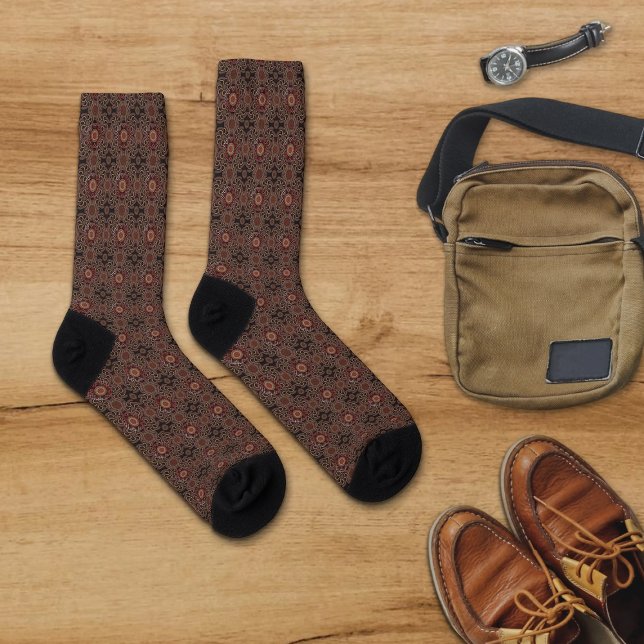 Chaussette Motif ethnique encadré persan le plus ensoleillé (Créateur téléchargé)