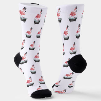 Chaussette Motif Flamant de Dessin Animé