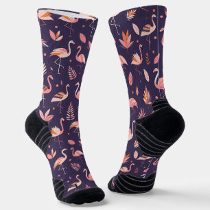 Chaussette Motif Flamant rose Paradise