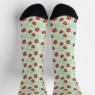 Chaussette Motif Fleur de coccinelle