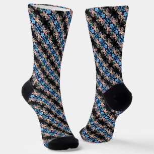 Chaussette Motif Fleur Fleur Fleur Fleur de Crabelle de Print