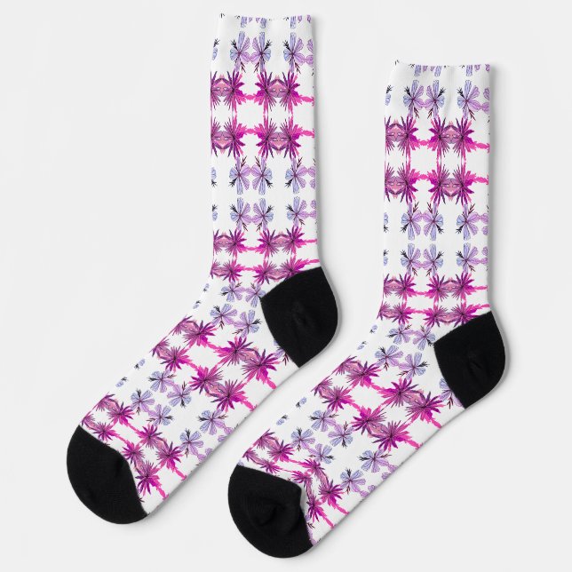 Chaussette Motif FLEURS (Gauche)