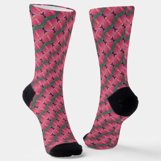 Chaussette Motif floral incolore (Angulaire)