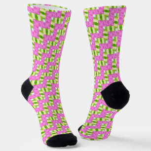 Chaussette Motif floral rose