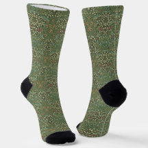Motif floral vert vintage Fleurs de Morris 