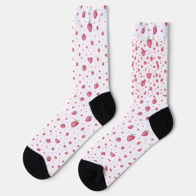 Chaussette Motif fraise (Gauche)