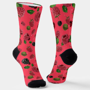 Chaussette Motif framboise