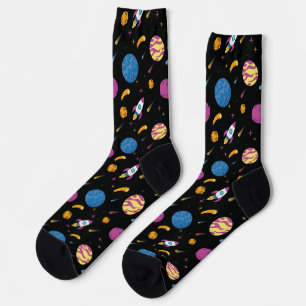 Chaussette Motif Galaxy Voyage en vaisseau spatial