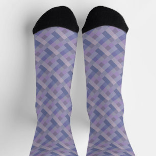 Chaussette Motif géométrique bleu violet