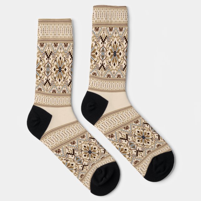Chaussette Motif géométrique ethnique (Droite)