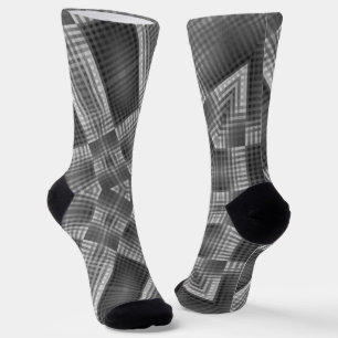 Chaussette Motif géométrique gris