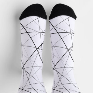 Chaussette Motif géométrique noir et blanc