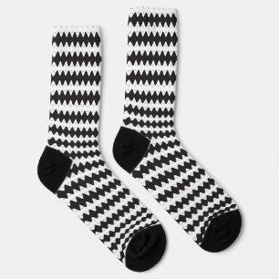 Chaussette Motif géométrique noir et blanc