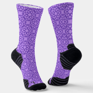 Chaussette Motif géométrique violet sans couture