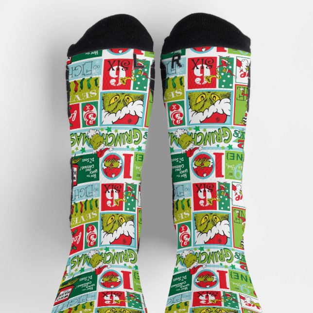 Chaussette Motif Grinchmas Joyeux Grinchmas (Haut)