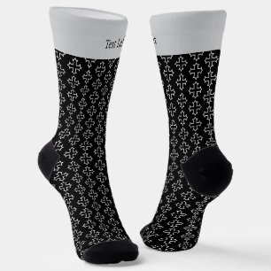 Chaussette Motif hiérarchique croisé copte