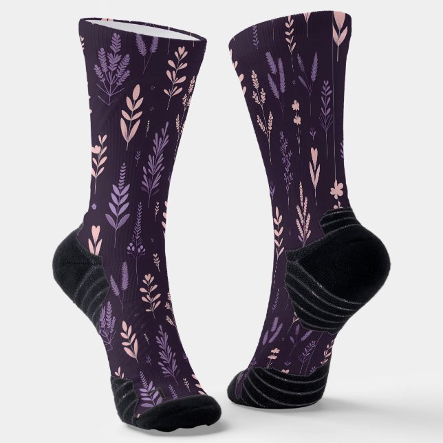 Chaussette Motif Lavender Dreams (Angulaire)