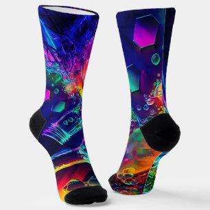 Chaussette Motif lumineux cool géométrique