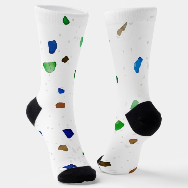 Chaussette Motif moderne Crystal Terrazzo (Angulaire)