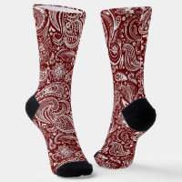 Motif paisible floral blanc et rouge