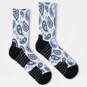 Chaussette Motif Paisley Bleu