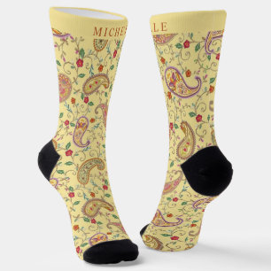 Chaussette Motif Pale Yellow Gold