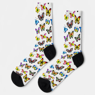 Chaussette Motif Papillon Coloré