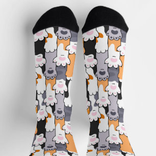 Chaussette Motif Pattes de Chat